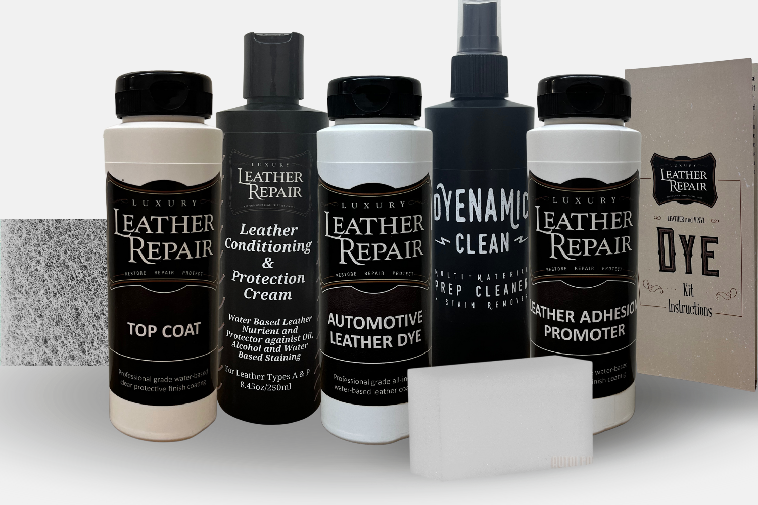 Leather & Vinyl Dye Kit for Color Changes - Automotive