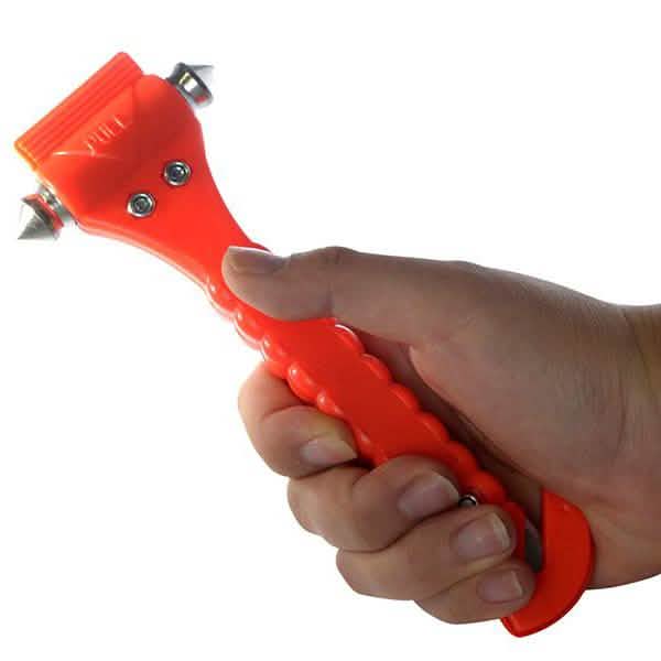 Automotive Emergency Hammer with Seat-Belt Cutter